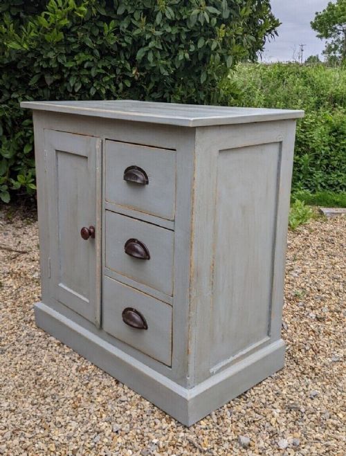 Neat Antique French Painted Cabinet