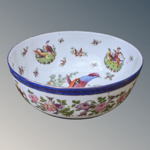 ANTIQUE PORCELAIN SAMSON BOWL PHEASANTS - ADDITIONAL PHOTO 3