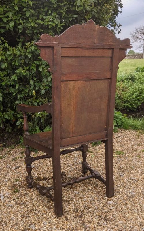 fig 1. Antique 19th Century Oak Wainscot Chair