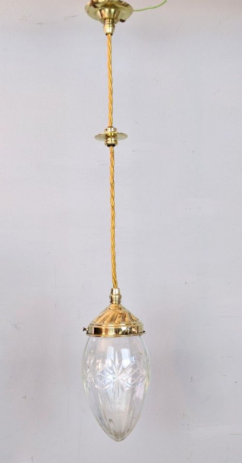 Victorian Cut Glass Pendant Light 