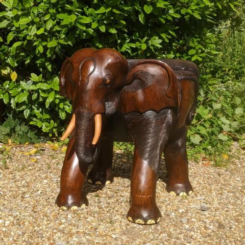 Hand Carved Indian Elephant Hardwood Chair