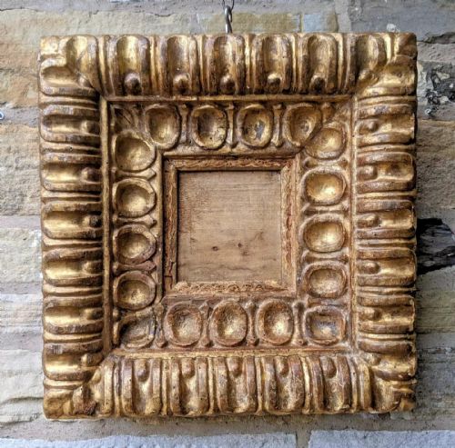 Antique Heavy Gilt Wood Picture Frame 17th Century Baroque No 50