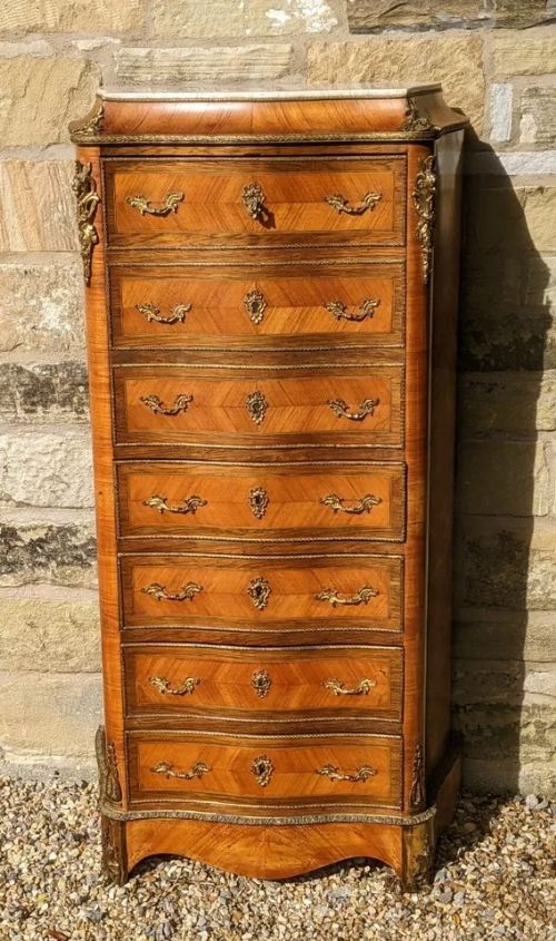 fig 1. Antique French Escritoire Bureau Cabinet