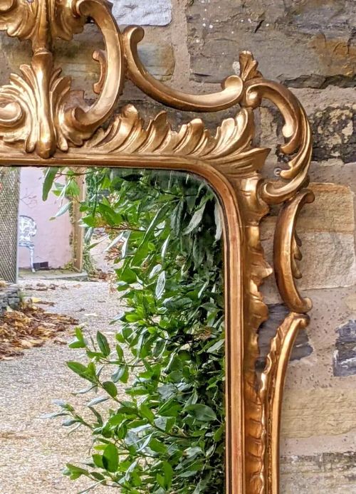 fig 1. Antique Gilt Wood Rococo Mirror