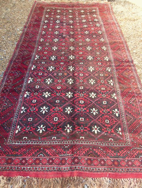 Antique Afghan Balouch Carpet Runner