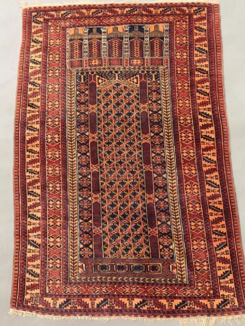 Good Antique Afghan Baluch Prayer Rug Carpet