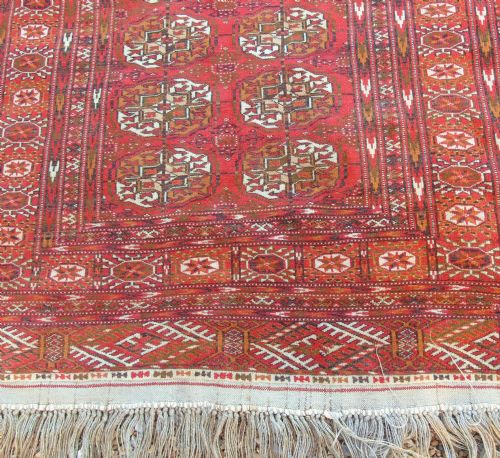 ANTIQUE TEKKE TURKMAN CARPET - ADDITIONAL PHOTO 2