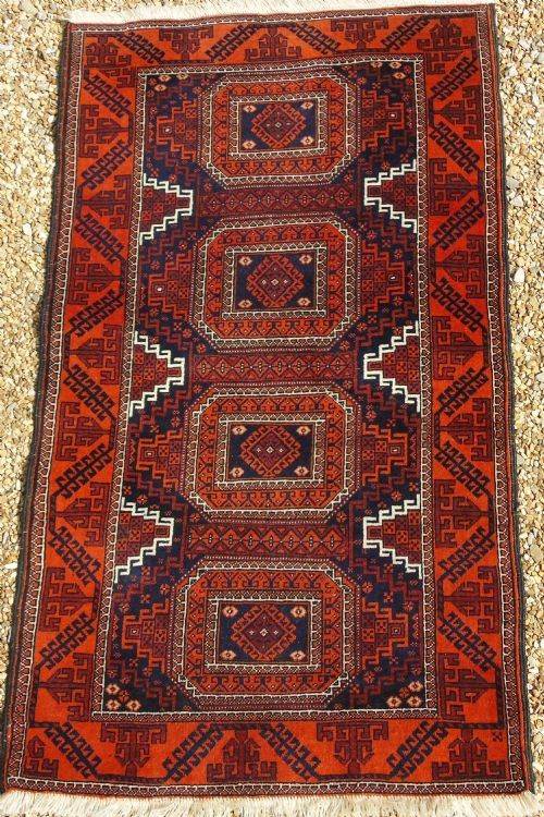 Attractive Antique Afghan Baluch Carpet