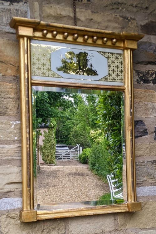 Regency Verre Eglomise Pier Glass Mirror
