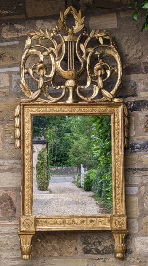OUTSTANDING LARGE 18TH CENTURY PIER GLASS MIRROR FRENCH DIRECTOIRE