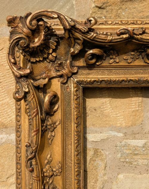 fig 1. Outstanding Large Antique Picture Frame Swept Gilt