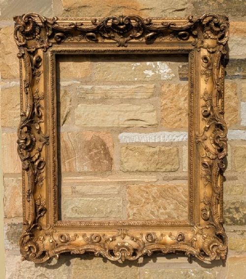 Outstanding Large Antique Picture Frame Swept Gilt
