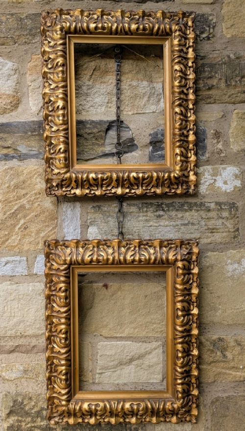 Good Pair Antique Gilt Picture Frames Pair No 6