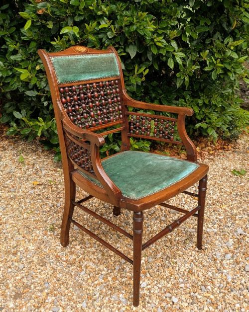 fig 2. Pretty 19th Century Mahogany Armchair