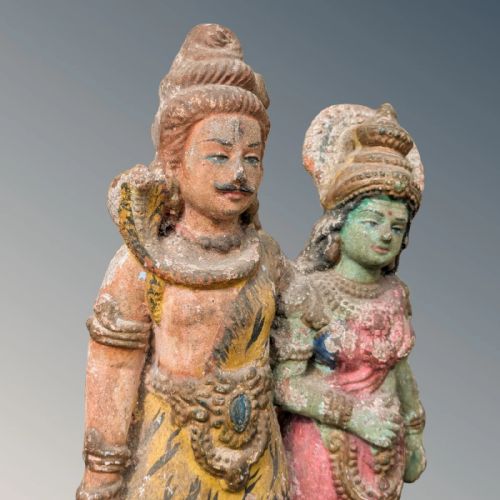fig 1. Antique Indian Terracotta Figures Shiva and Pavatti