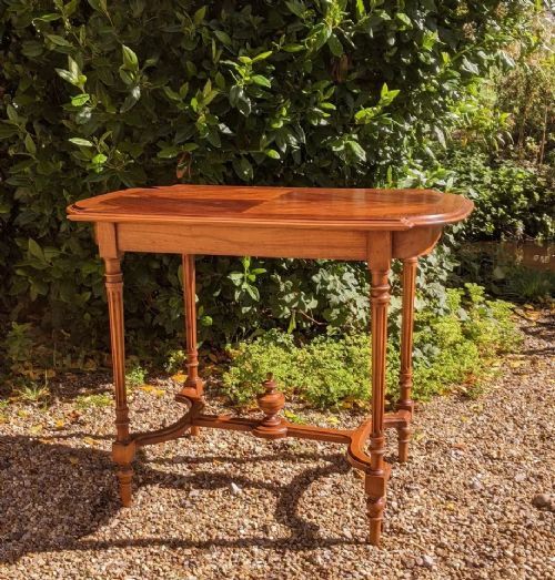 fig 1. Pretty Antique French Walnut Side Table