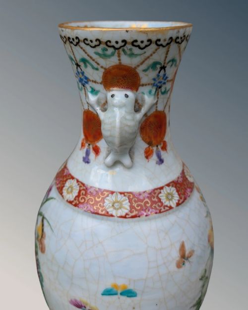 BEAUTIFUL PAIR OF JAPANESE KUTANI VASES MEIJI PERIOD - ADDITIONAL PHOTO 7