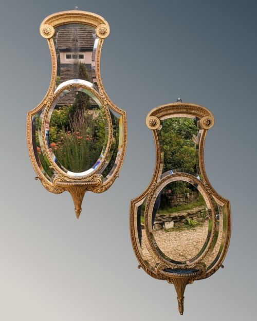 Good Pair Of Regency Giltwood Wall Mirrors