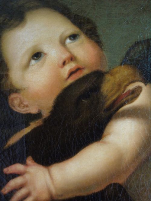 fig 1. Oil Painting Ganymede And Zeus Manner Of Domenico Zampieri 19th Century