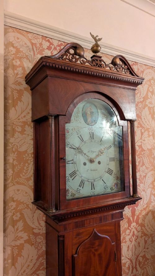 fig 1. Good 19th Century Longcase Clock John Bryson South Shields. Maritime Theme