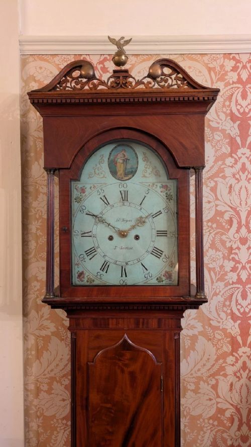 fig 2. Good 19th Century Longcase Clock John Bryson South Shields. Maritime Theme