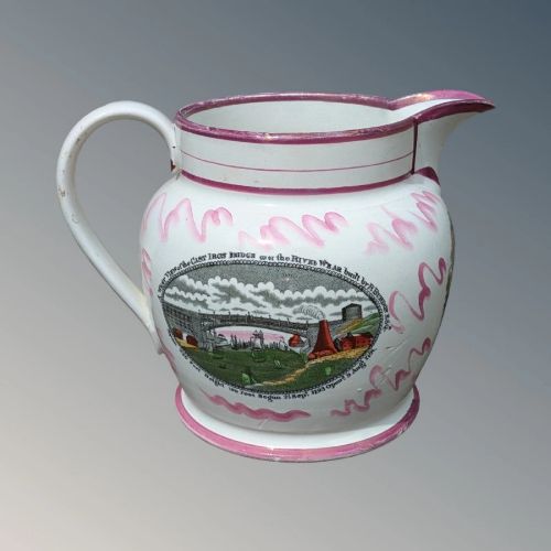 fig 1. Sunderland Pink Lustre Jug