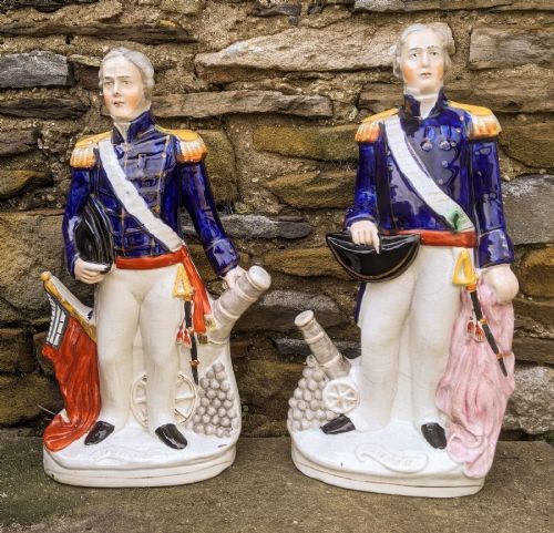 fig 3. Rare Pair Of Staffordshire Figures Napier & Dundas