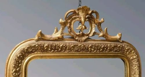 fig 1. Good French Arched Gilt Mirror Louis XV
