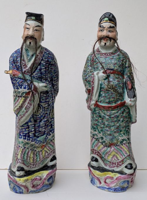 PAIR CHINESE FAMILLE ROSE IMMORTALS - ADDITIONAL PHOTO 12