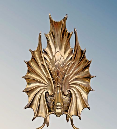 SUPERB PAIR OF LIBERTY BRONZE WALL SCONCE - ADDITIONAL PHOTO 4