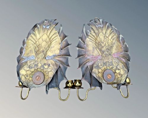 SUPERB PAIR OF LIBERTY BRONZE WALL SCONCE - ADDITIONAL PHOTO 7