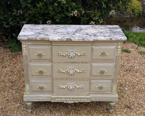 fig 2. Pretty French Painted Chest of Drawers