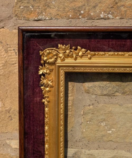 fig 1. Rare Victorian Gilt Frame Deep Glazed Box (L)