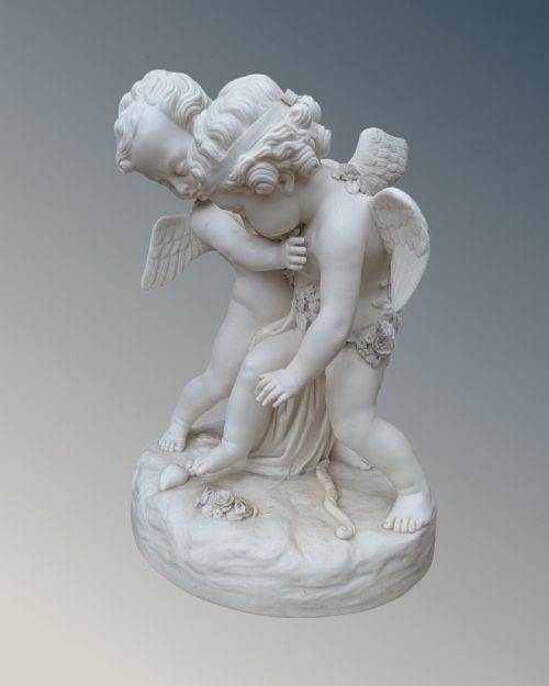 Rare Copeland Parian Statue Eros & Anteros