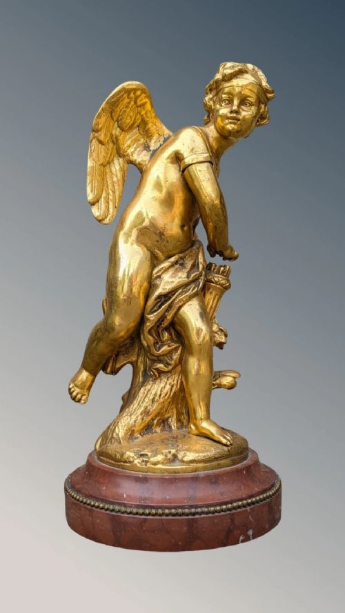 fig 1. Antique French Gilt Bronze Cupid