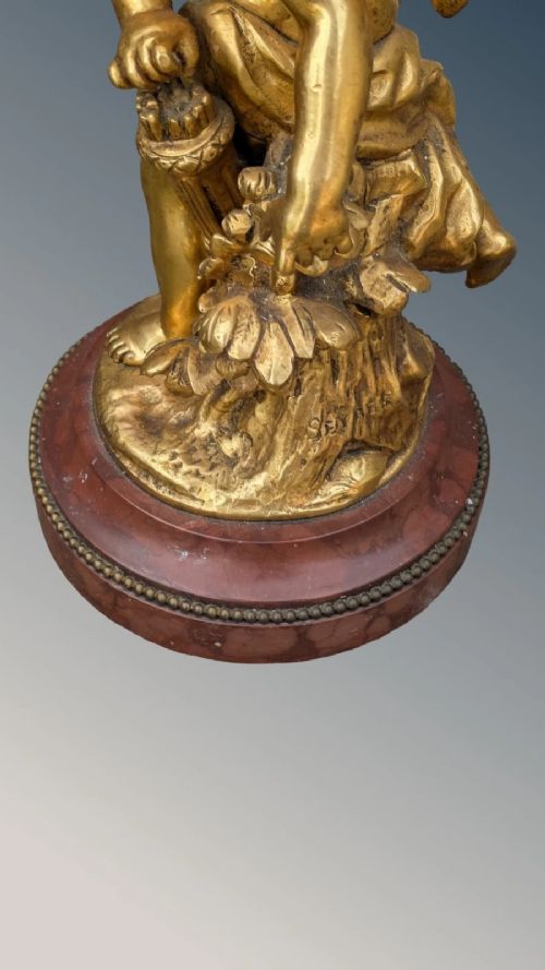 fig 2. Antique French Gilt Bronze Cupid