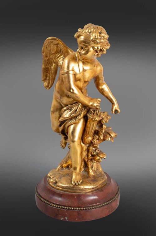Antique French Gilt Bronze Cupid