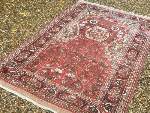 MAURI TURKMAN FINE SILK PRAYER CARPET - ADDITIONAL PHOTO 2