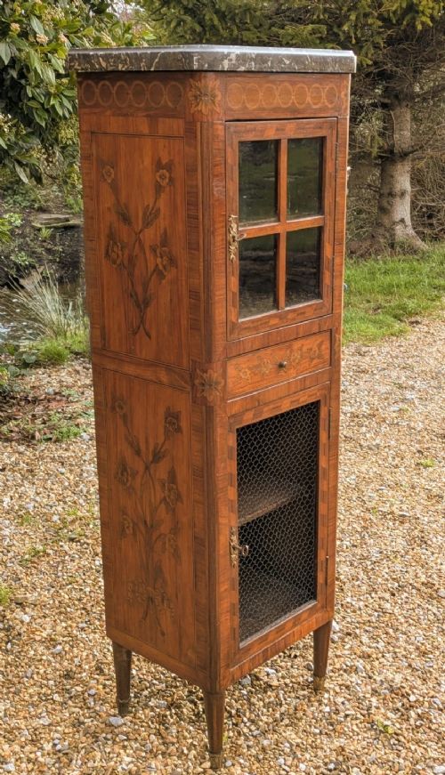 fig 1. Rare 18th Century French Giltwood & Marble Side Cabinet