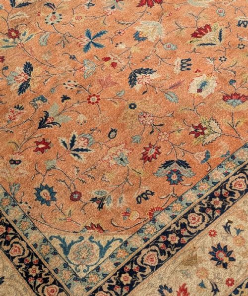 BEAUTIFUL ANTIQUE TABRIZ CARPET - ADDITIONAL PHOTO 6