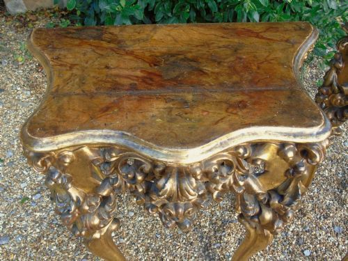 FABULOUS PAIR OF SPANISH GILTWOOD CONSOLE TABLES - ADDITIONAL PHOTO 8