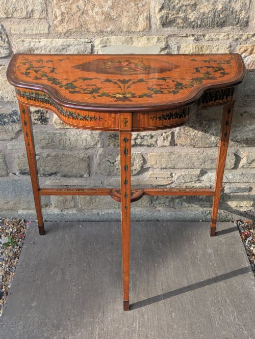 Regency Satinwood & Polychrome Painted Side Table