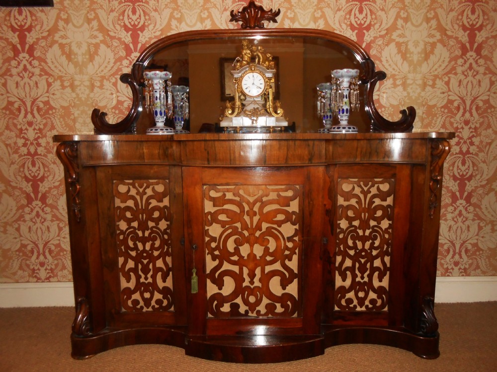 Early Victorian Rosewood Chiffonier Sideboard