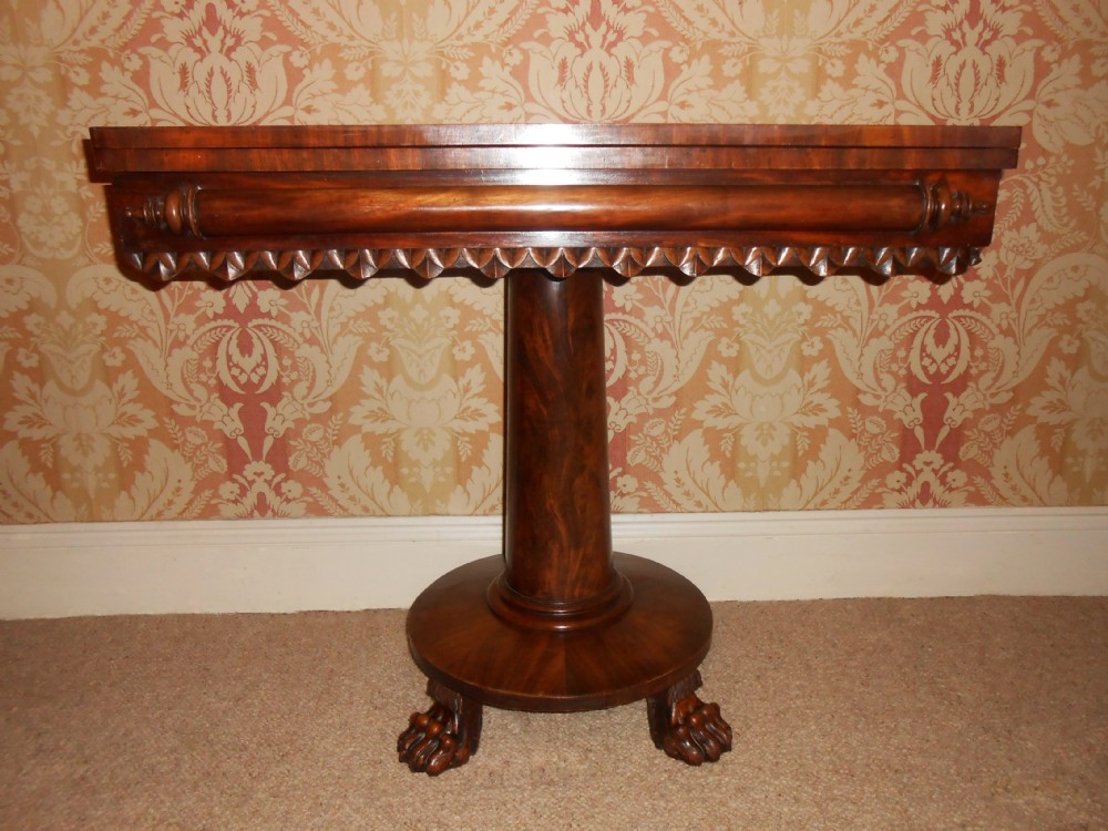 William IV Mahogany Foldover Tea Table
