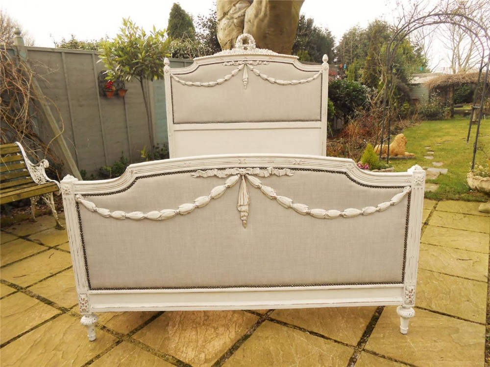 Early 20th Century French Louis XV Style Upholstered King Size Bed