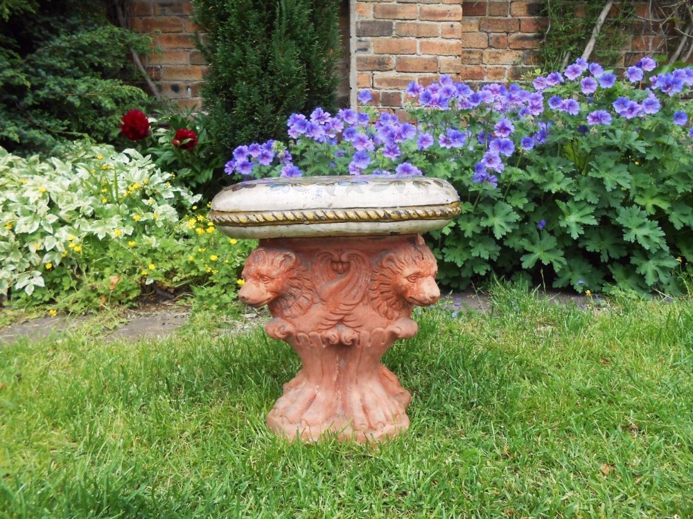Victorian Faience Garden Seat in Renaissance Style