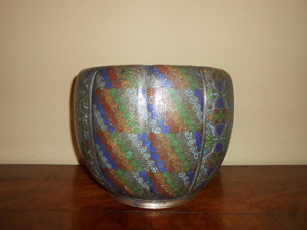19th Century Provincial Chinese Cloisonne Jardiniere