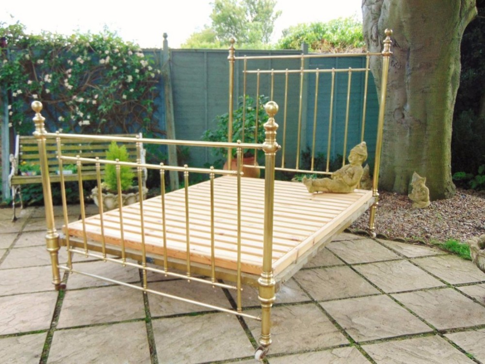 Beautiful Victorian French Brass Double Bed