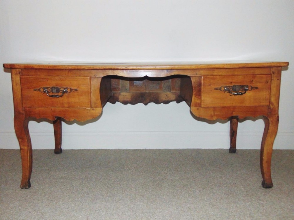 Large Early Victorian French Fruitwood Desk