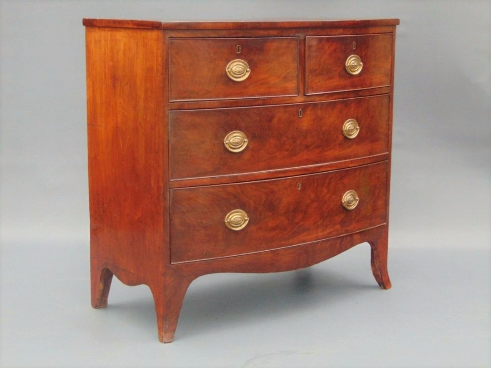 Regency Mahogany Bow Front Chest of Drawers